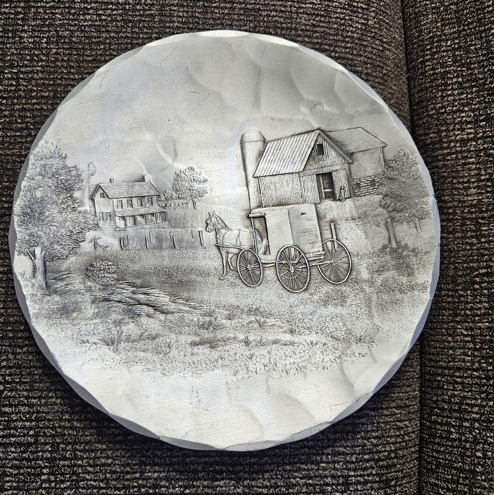 Wendell August Forge Amish Farm Plate